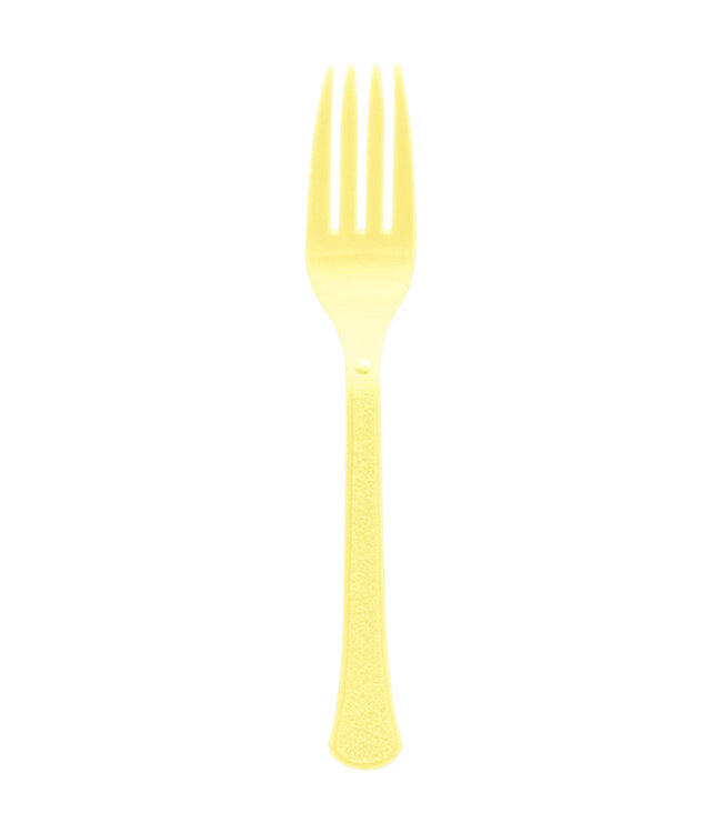 Light Yellow Boxed Heavy Weight Forks - 20ct