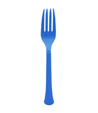 Royal Blue Boxed Heavy Weight Forks - 20ct