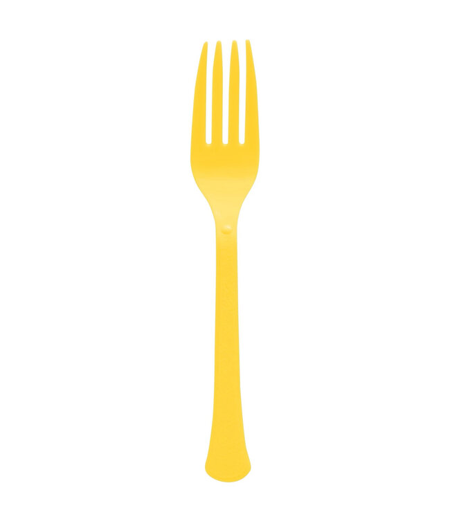 Yellow Boxed Heavy Weight Forks - 20ct