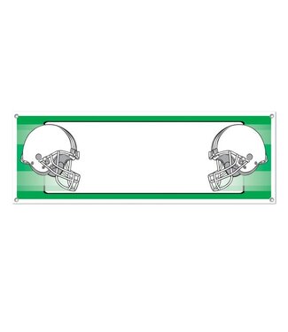 BEISTLE Opposing Helmets Sign Banner-5ft