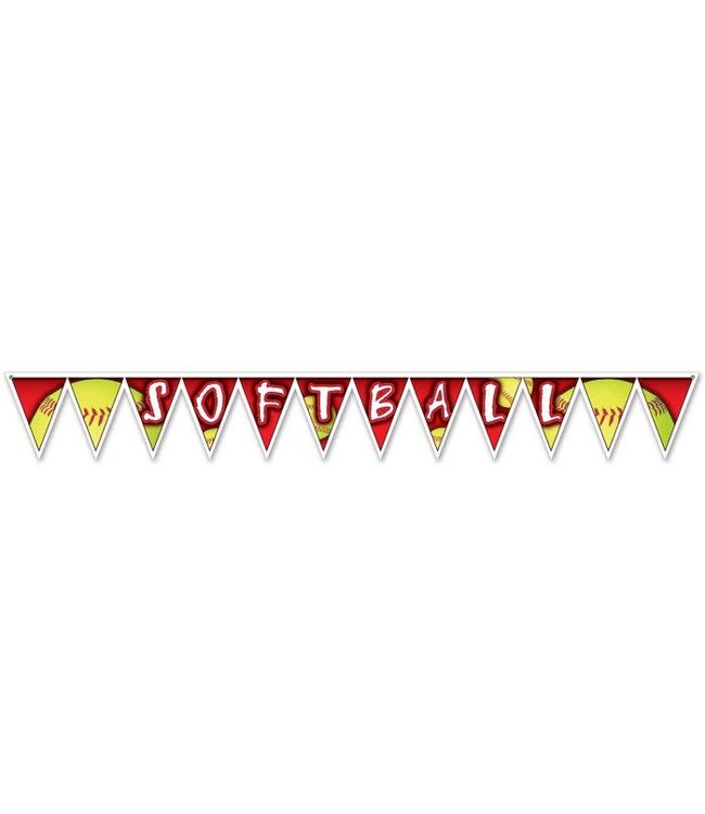 Softball Pennant Banner