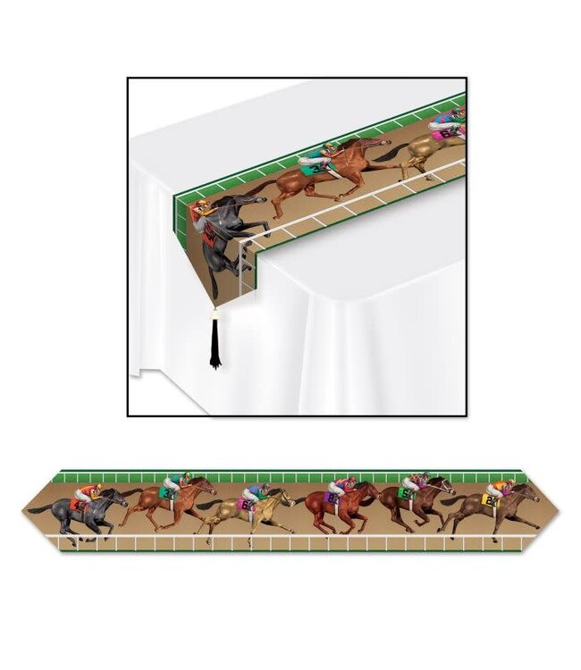 Printed Horse Racing Table Runner-6ft