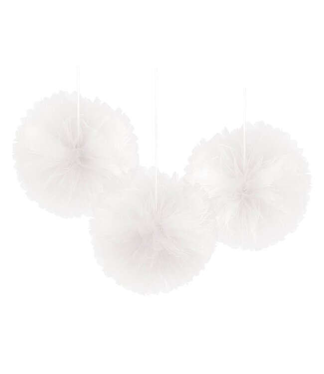 Tulle Fluffy Decorations - White