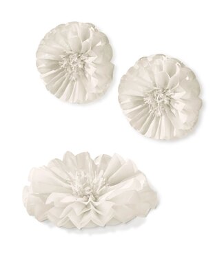 Amscan White Flower Fluffy Decorations