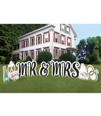 Amscan Mr. & Mrs. Yard Signs