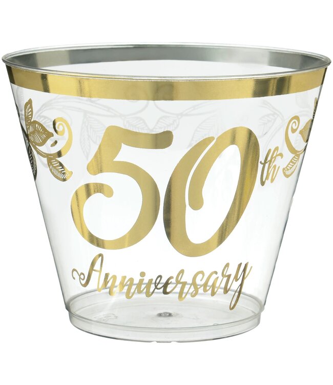 Happy 50th Anniversary Tumblers, 9 Oz.