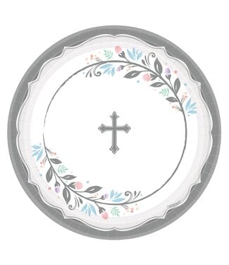 AMSCAN Holy Day Round Plates, 10 1/2"
