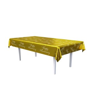 Metallic Happy Anniversary Tablecover