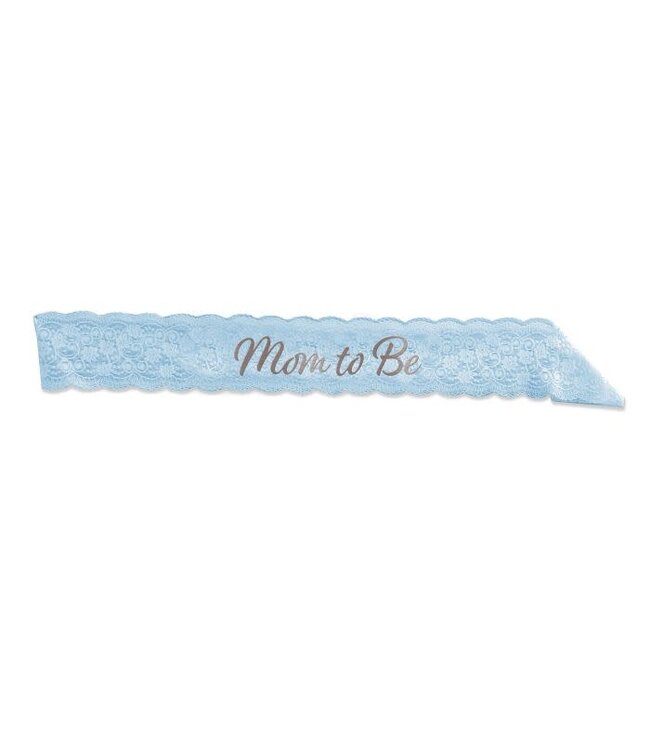 BEISTLE Mom To Be Lace Sash-Blue