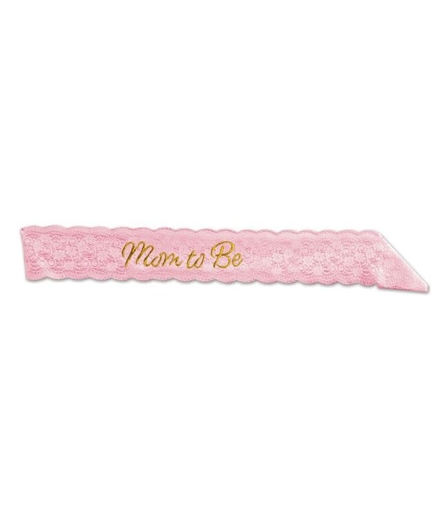 BEISTLE Mom To Be Lace Sash-pink