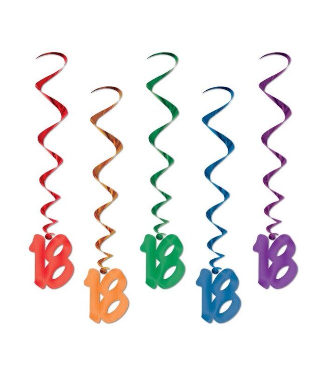 BEISTLE 5ct 18 Whirls Multi-colored