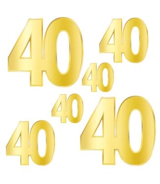 BEISTLE Foil "40" Birthday Cutouts-6ct