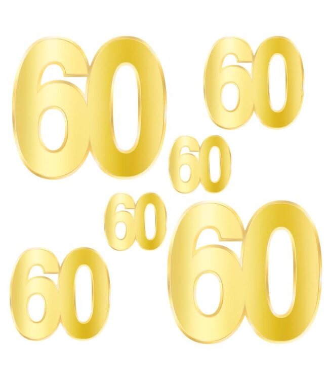 BEISTLE Foil "60" Birthday Cutouts-6ct