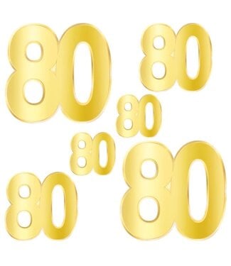 BEISTLE Foil "80" Birthday Cutouts-6ct