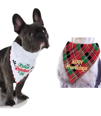 Amscan Reindeer Pet Bandana, Reversible