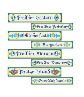 4CT Oktoberfest Sign Cutouts