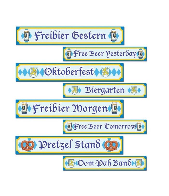 BEISTLE 4CT Oktoberfest Sign Cutouts