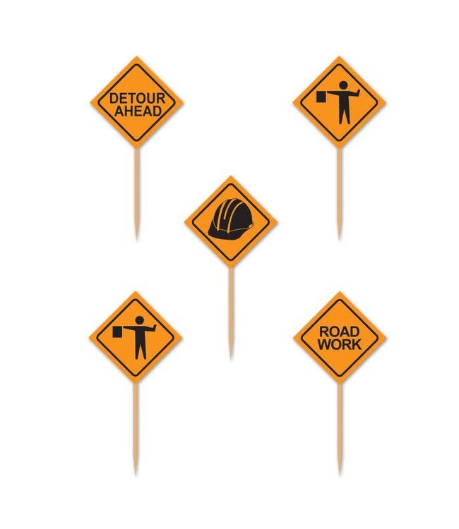 BEISTLE 50ct Construction Sign Picks