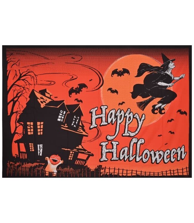 BEISTLE Vintage Halloween Fabric Backdrop-7ft