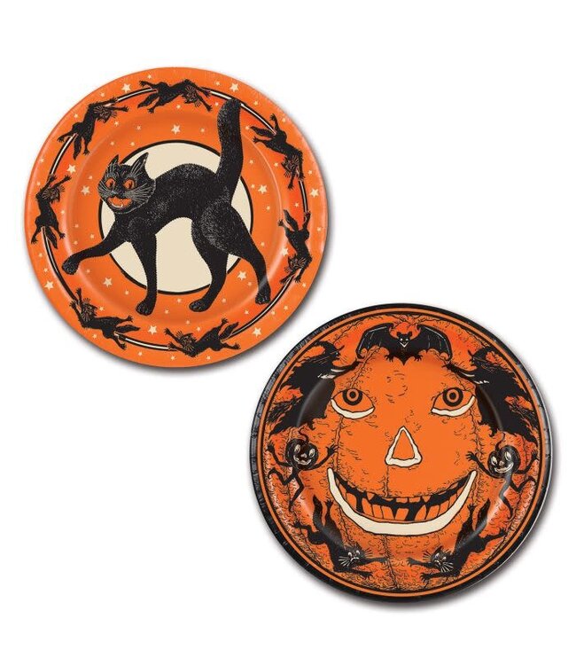 BEISTLE Vintage Halloween Plates-8ct, 9in.