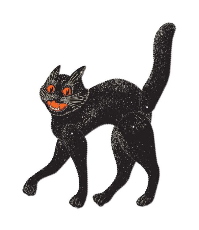 BEISTLE Vintage Halloween Jointed Scratch Cat