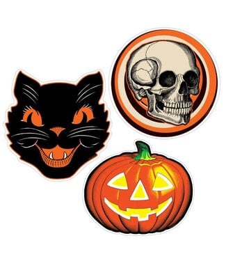 BEISTLE Plastic Vintage Halloween Cutouts-3ct