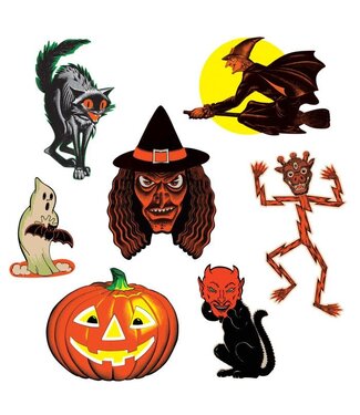 BEISTLE 7ct Vintage Halloween Cutouts