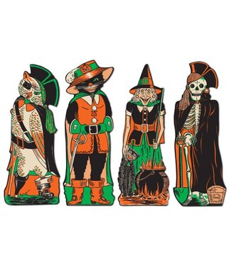 BEISTLE Vintage Halloween Fanci-Dress Cutouts-4ct
