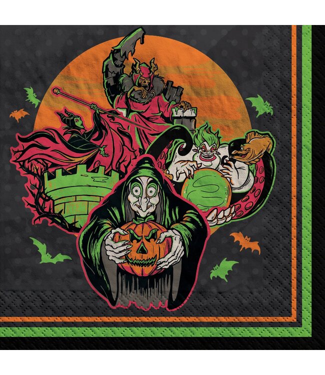 AMSCAN ©Disney Halloween Villains Beverage Napkins