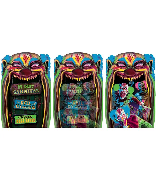 AMSCAN Creepy Carnival Blacklight Lenticular