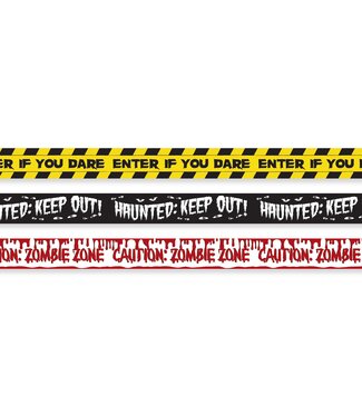 AMSCAN Halloween Fright Plastic Tape Banners