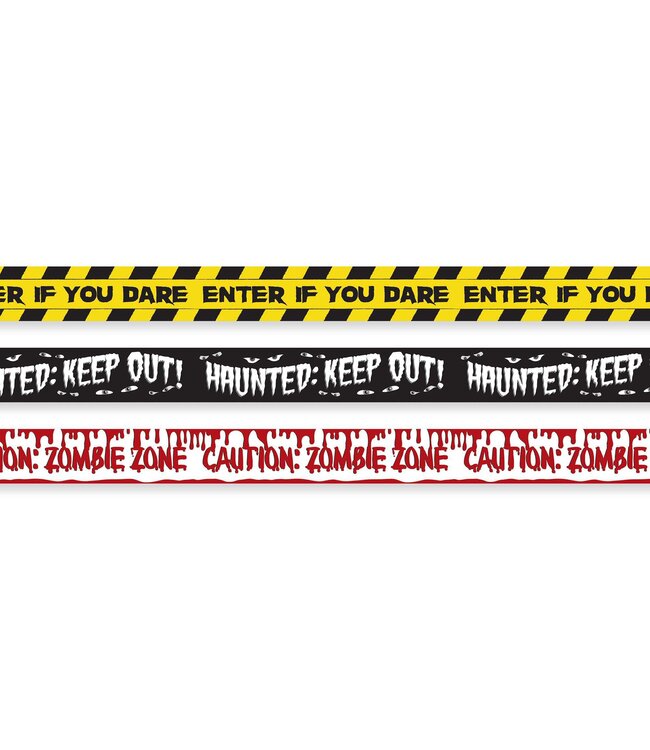 AMSCAN Halloween Fright Plastic Tape Banners