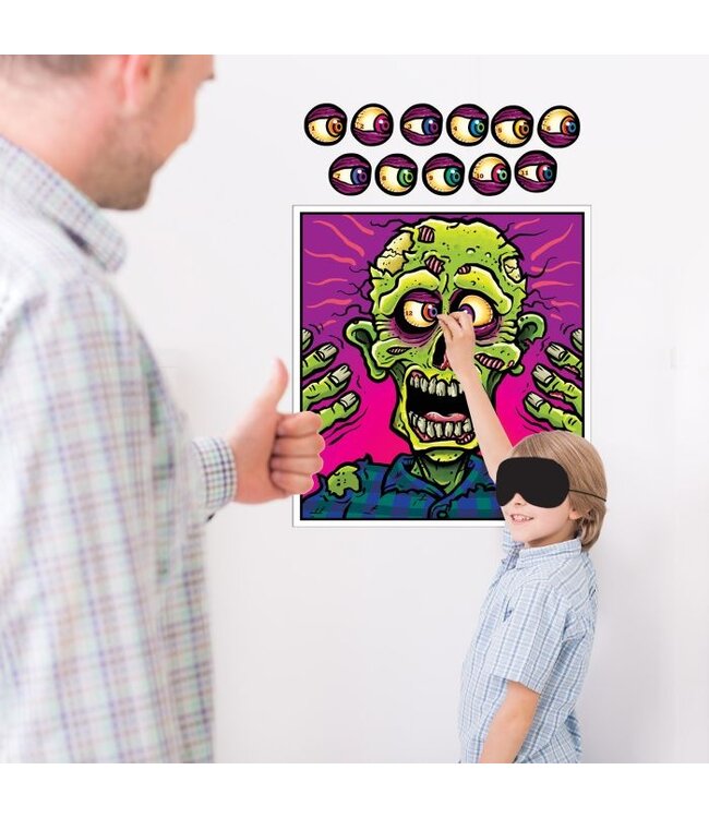 Pin The Eyeball On The Zombie Game