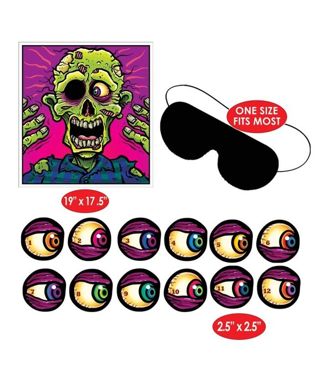 Pin The Eyeball On The Zombie Game