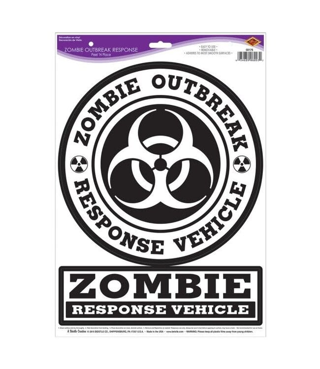 BEISTLE Zombie Outbreak Response Peel 'N Place