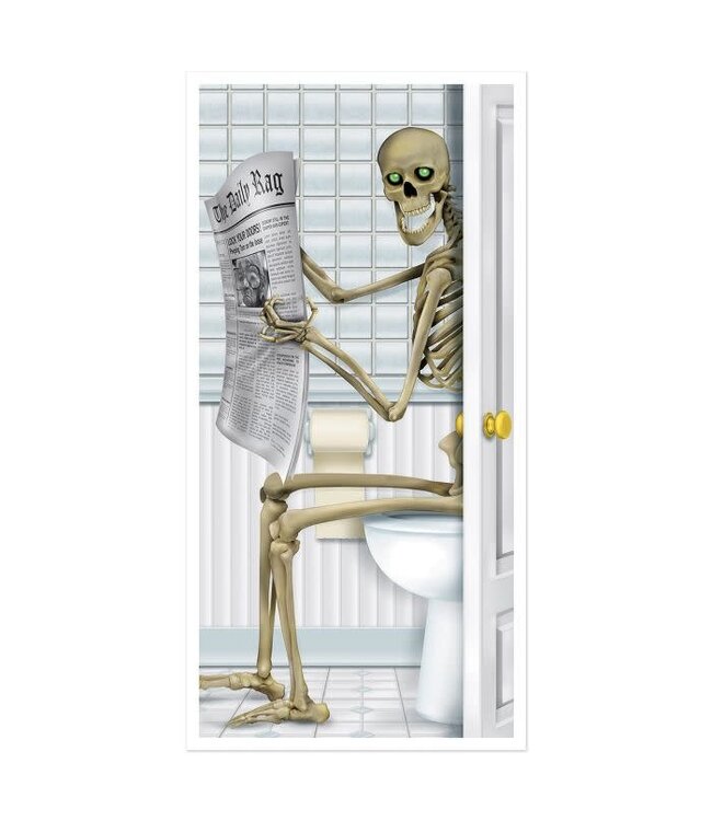 Skeleton Restroom Door Cover