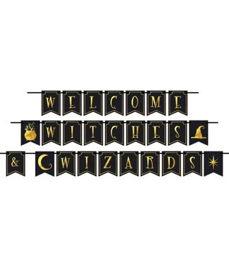 BEISTLE Foil Welcome Witches & Wizards Streamer