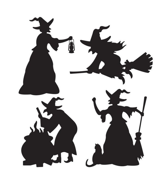 BEISTLE Witch Silhouettes-4ct