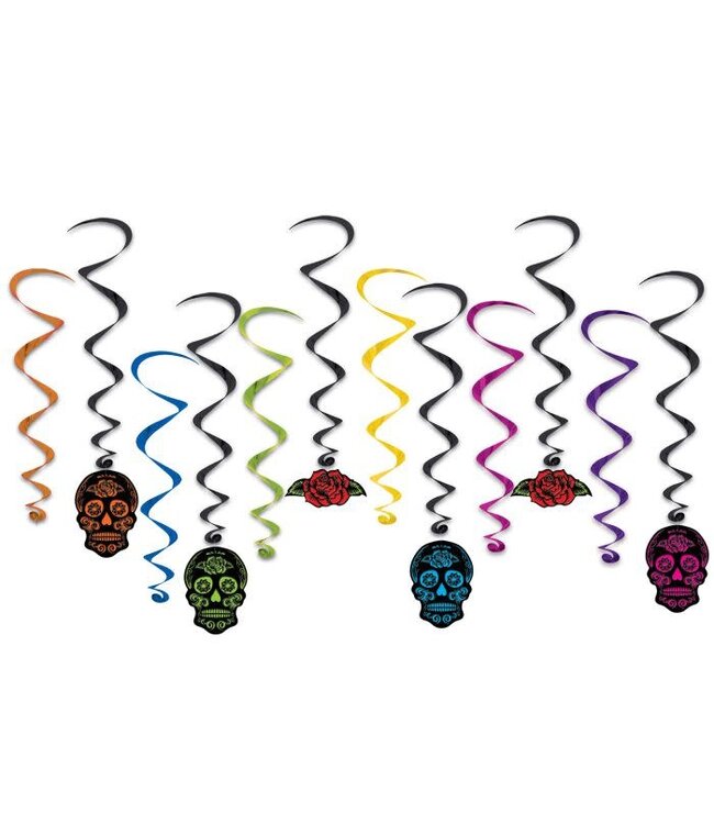 BEISTLE Day Of The Dead Whirls-12ct