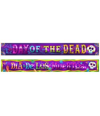 Day Of The Dead Metallic Banner Set-5ft