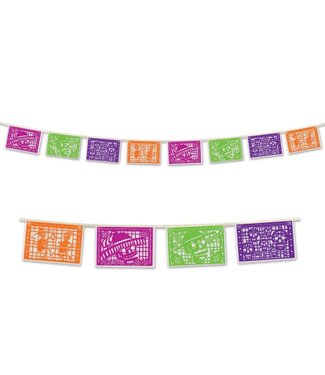 BEISTLE Day Of The Dead Picado Style Pennant Bnr-12ft