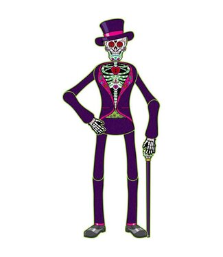 BEISTLE Jointed Day Of The Dead Male Skeleton-4ft