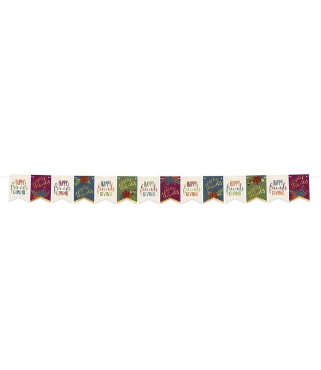 BEISTLE Foil Happy Friendsgiving Streamer-8ft
