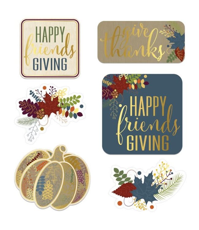 Foil Friendsgiving Cutouts-6ct