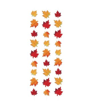 BEISTLE Deluxe Fabric Autumn Leaves Stringers-3ct