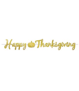 BEISTLE Foil Happy Thanksgiving Streamer-5ft