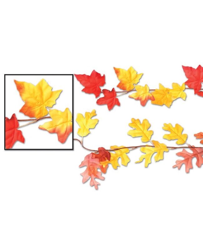 BEISTLE Autumn Leaf Garlands-6ft