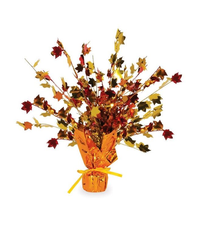 BEISTLE Fall Leaves Gleam 'N Burst Centerpiece
