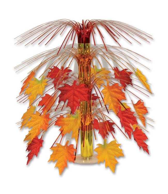 BEISTLE Fabric Fall Leaves Cascade Centerpiece