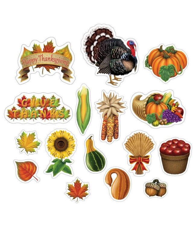 BEISTLE Thanksgiving Cutouts-16ct